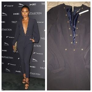 ASOS deep v-neck jumpsuit..